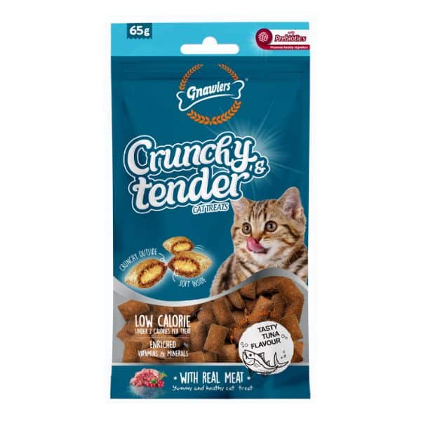 Crunchy tender - חטיף כריות מופחת קלוריות לחתול בטעם טונה