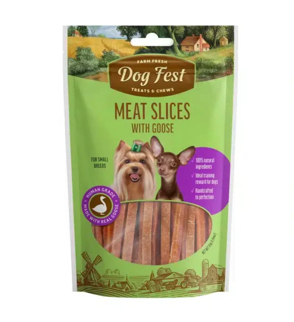 Dog fest - חטיף רצועות בשר אווז 55 גרMeat slice with goose