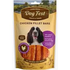 Dog fest - מקלות פילה עוף מיובשות 90( Chicken fillets bars