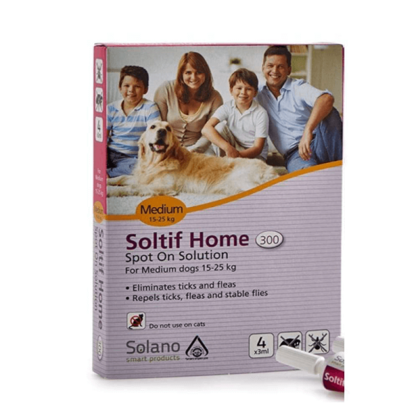 1אמפולות נגד קרציות ופרעושים לכלב - Soltif Home M